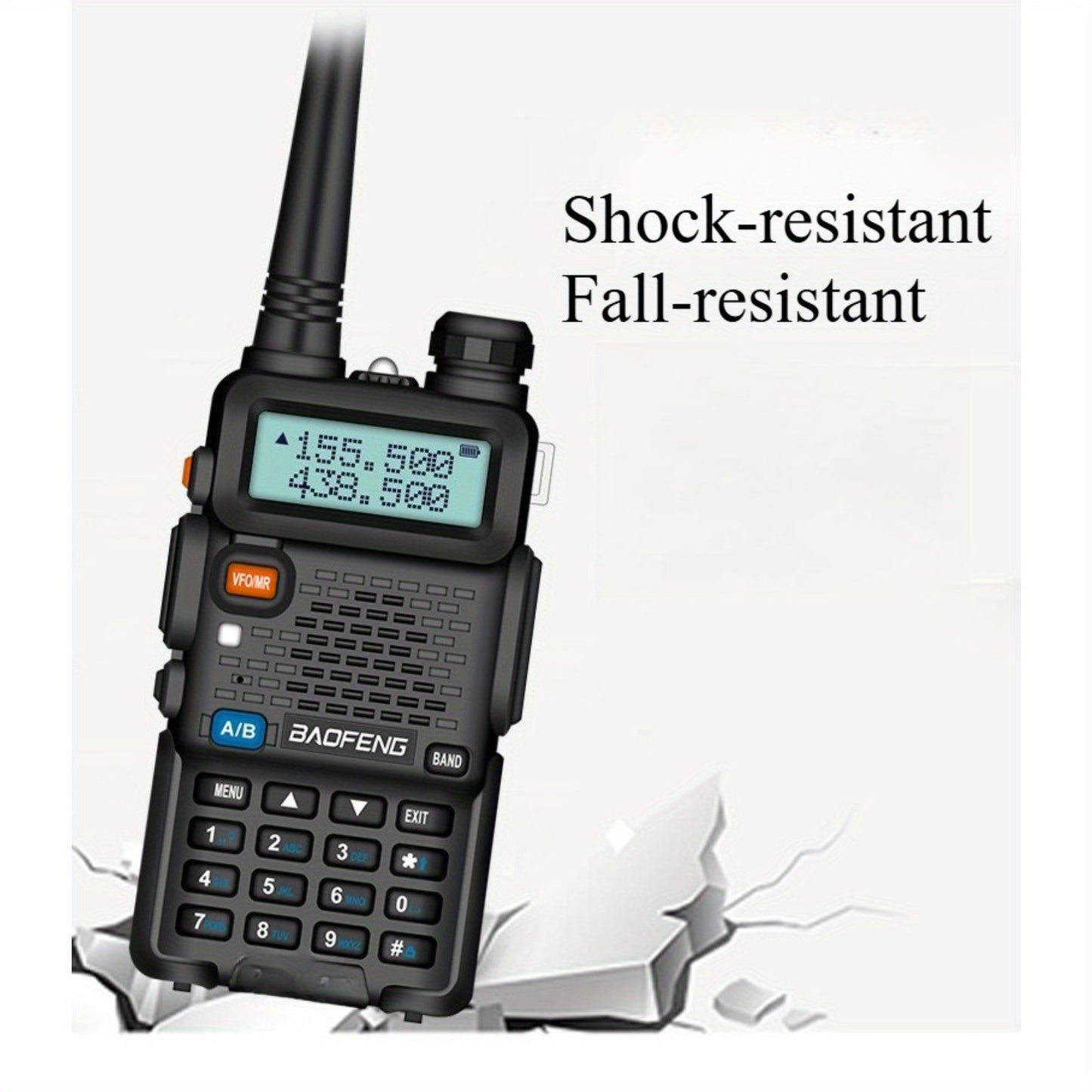 6pcs Baofeng UV-5R-8W Radio, Long Range Walkie Talkies Radio with flashlight, Two Way Handheld Radio Ultra-long standby 48-72 hours, Hands-free conversation,  for Survival Gear Hunting Camping.Cheap Walkie Talkies Long Range
