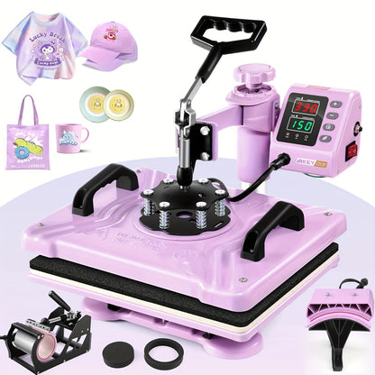 Heat Press Multifunctional Tshirt Press Machine 15"x12" Digital Industrial Heat Transfer Machine, Swing Away Sublimation Heat Press Machine For T Shirts/Mug/Cap/Plate/DIY