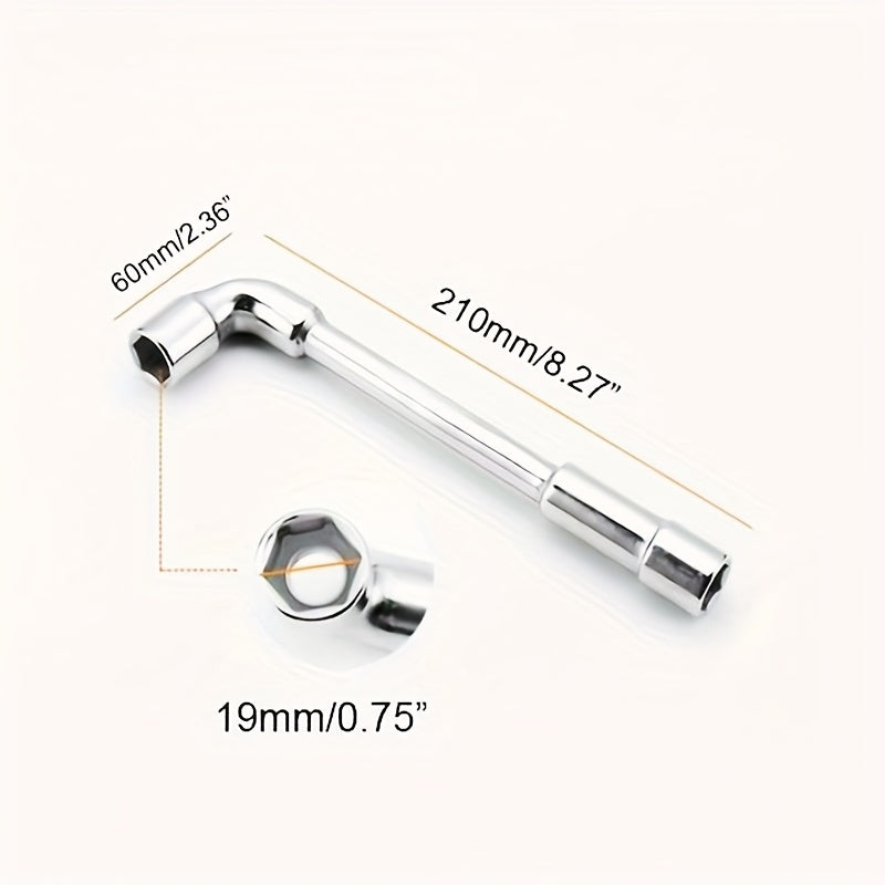 12pcs L-Type Pipe Perforation Elbow Wrench Set, 8-19mm L Shaped Hex Socket Wrench Set, Cr-V Steel, Double-head Socket Wrench, Suitable for Car Maintenance, Construction, Furniture Maintenance And Maintenance, Daily Maintenanc
