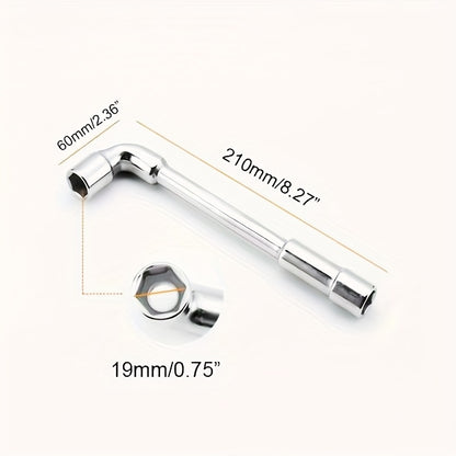 12pcs L-Type Pipe Perforation Elbow Wrench Set, 8-19mm L Shaped Hex Socket Wrench Set, Cr-V Steel, Double-head Socket Wrench, Suitable for Car Maintenance, Construction, Furniture Maintenance And Maintenance, Daily Maintenanc