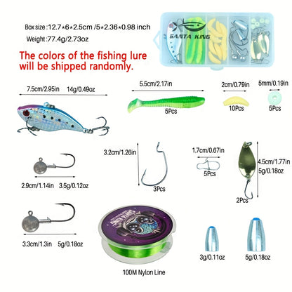 Portable Fishing Rod Kit- Casting Telescopic Fishing Rod, Metal Spool 7.2:1 Speed Ratio Baitcasting Reel, Fishing Tackle Bag, 3937.01inch Green Nylon Line, A Box Of Lure Hooks Accessories. Suitable for Outdoor Fishing Freshwa