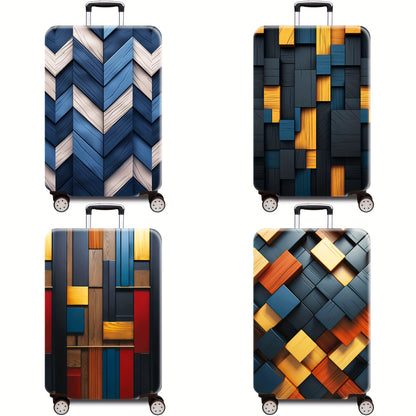 1pc of 300G/M² High-End Wood Grain Series Printed Pattern, Thickened Suitcase Protective Cover, Thickened Suitcase Accessory, Suitable for Business, Business Trips, Vacations, Travel, Luggage Check-In, Back to School, Adding