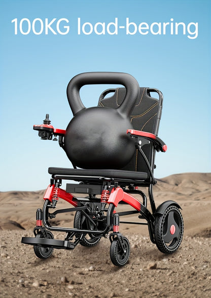 Lightweight And Foldable Electric Wheelchair, Senior Citizen Mobility Scooter. The Whole Vehicle Only Weighs 39.68/57.32 LB And Can Be Folded With Just One Click For Convenient Storage.