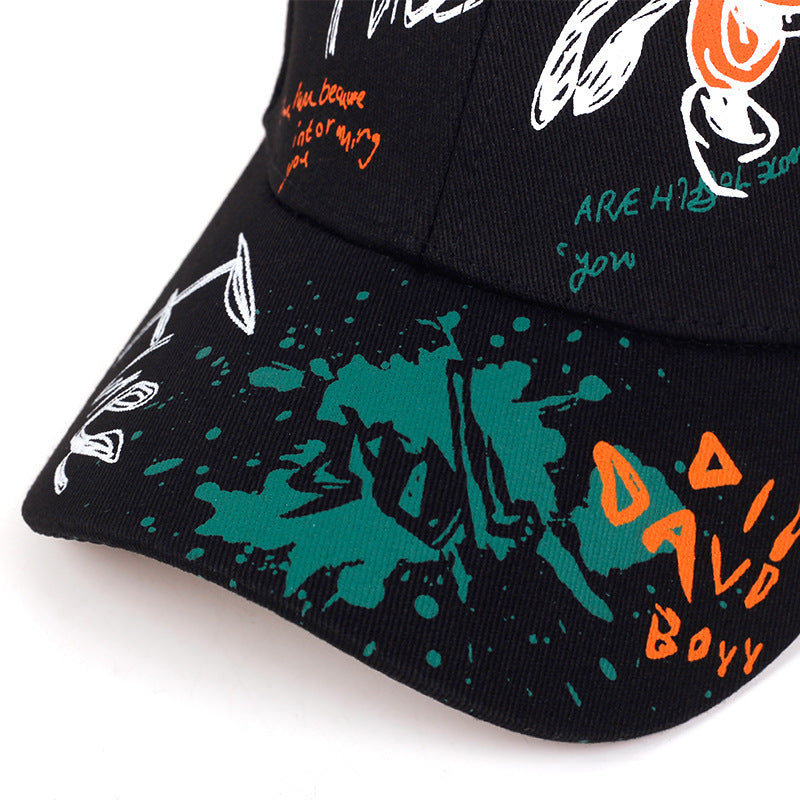 Two-piece "one hat and one decorative necklace" combination, new youth hip-hop baseball cap, exquisite embroidery adjustable lightweight and breathable travel, travel, size, and holiday gifts best choicesuitable for men and w