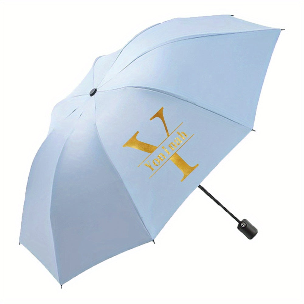 Customize personalized names, automatic compact folding umbrellas - -resistant, self-closing folding umbrellas, durable, easy to carry, perfect for men and women, outdoor activities, travel, and daily use