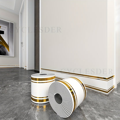 1 Roll, 197 inches x 3.94 inches, Large Roll Thickened Version, European Style Marble Tile Panel Wallpaper, Self-Adhesive PVC Faux Brick, Peel and Stick, DIY Removable No Residue, Waterproof, Wear-Resistant, Long Lifespan, Be