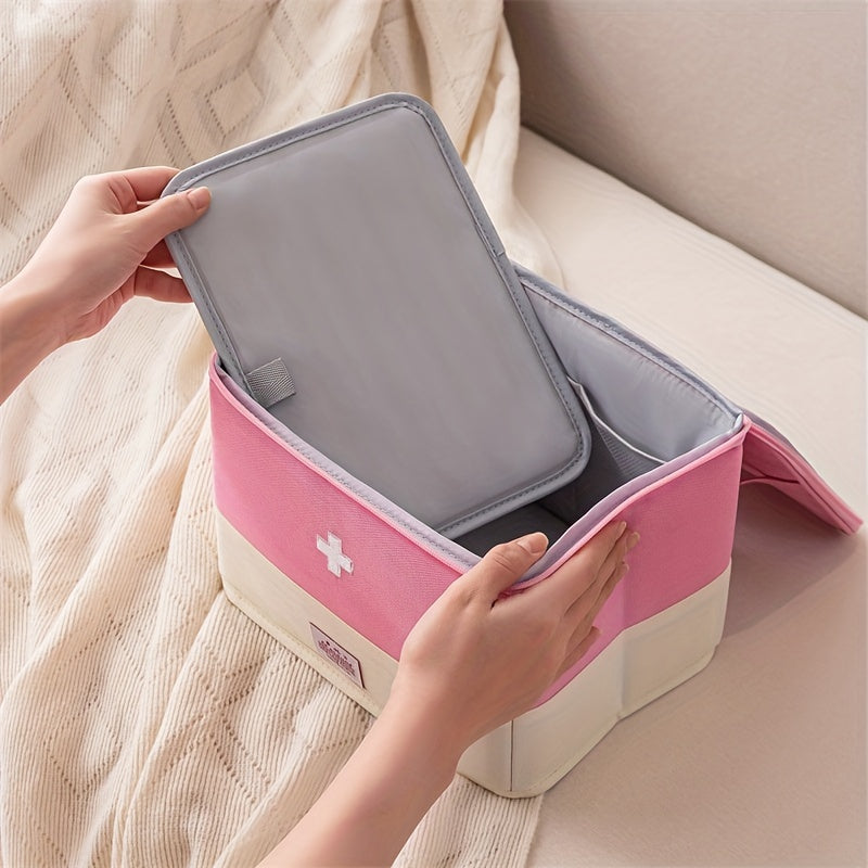 Dustproof Moistureproof Large Capacity Classified Medical Bag, New Foldable First Aid Bag, Travel Household Medicine Storage Bag, Travel Accessories, Can Be Used for Travel, Suitable for Travel
