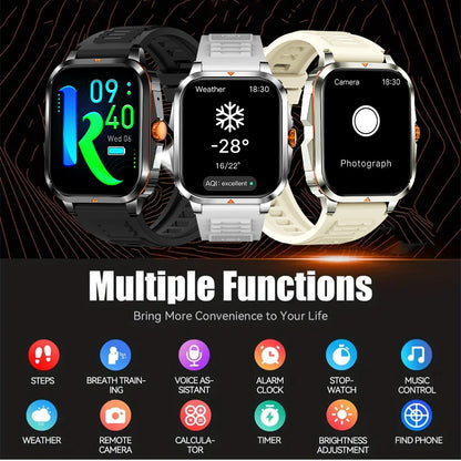 2025-Themed Touch Smart Watch with LED Lighting, Wireless Call, SMS Reminder, USB Charging, Fitness Tracker, Step Counter, Calorie, Music, Weather, Alarm, Calculator