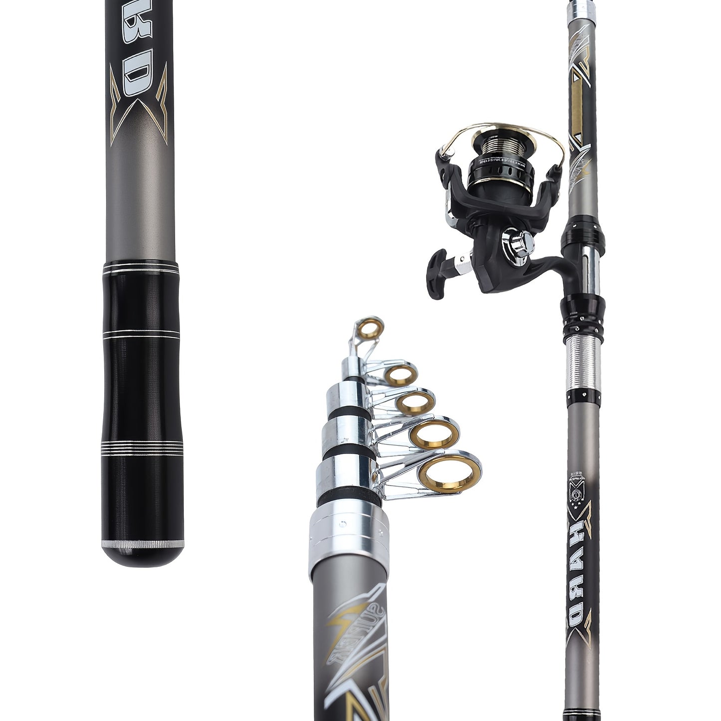 MINGWO's new rock fishing rod telescopic long throw rod throwing rod combination set, straight handle rod spinning wheel two-piece set, lure fishing wheel rotating reel, fishing line wheel bait reel, universal seawater corros