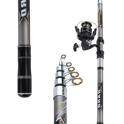 MINGWO's new rock fishing rod telescopic long throw rod throwing rod combination set, straight handle rod spinning wheel two-piece set, lure fishing wheel rotating reel, fishing line wheel bait reel, universal seawater corros