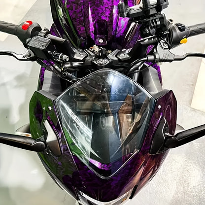 1pc  Fit High Gloss Carbon Fiber Vinyl Wrap Film, Adhesive PVC  And Motorcycle Body Styling Decal for Interior And Exterior Customization