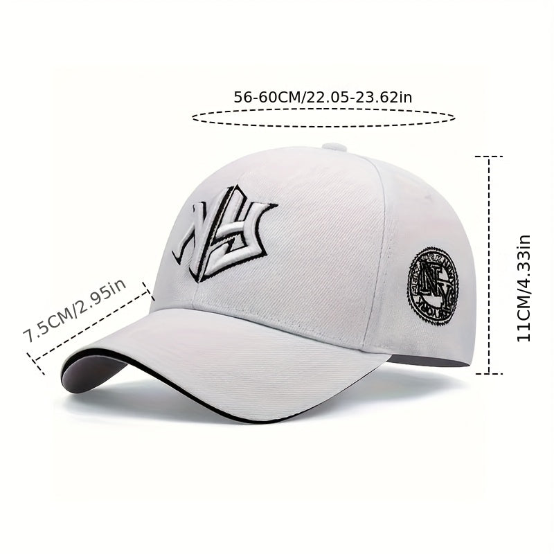 2pcs Embroidered Baseball Cap, Spring Autumn Sports Duckbill Cap, Couple's Baseball Cap, Men's And Women's Fashion Cover, Truck Driver Hat, Fisherman's Hat, Casual Headwear, Seasonal Fashion Accessory, Fashionable Fisherman C
