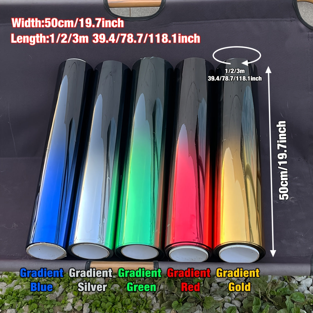 RV Dual tone Gradient Thermal Insulation Film - Explosion proof, Color Contrasting Car Solar Sunshade - Suitable and Easy to Install PET Material Accessories Window Sticker Kit Window Film Suitable for RV RV Glass and Home Wi