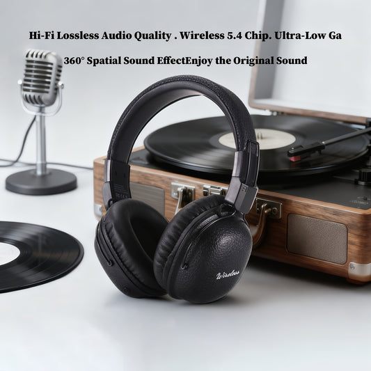 Wireless Headphones Over Ear - Retro Vintage Design, a Must-Have Fashion Accessory for Outfits. Foldable Bluetooth 5.3, 50H Playtime, HD Stereo Sound, Soft Earpads. Stylish for Travel, Office, Home & Daily Looks, Blending Cla