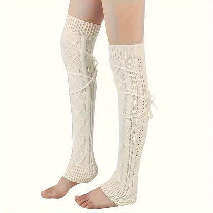 Women's Warm Over-the-Knee Knee-High Sock Covers - Solid Color Thermal Winter Socks Suitable for Cold Weather, Machine Washable, for & Casual Attire (All-Season)