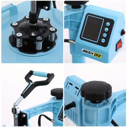 Heat Press Machine - Multifunction 5in 1 with Tumbler Press - 15" X 15" / 12" X 15" Heat Transfer Machine - 360° Swing Away T-Shirt Pressing Machine - Fast And Even Heating - Digital Precise Control - for DIY T-Shirts/Mugs/H