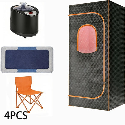 Portable Home Sauna Tent& Steam Sauna Box- Full-Body Steam Bath Cabin, No- Setup, Easy Assembly, Detox&, Large Portable Design(70.8"x31.5"x31.5") for/Outdoor Use, Family-Friendly Sweat Lodge