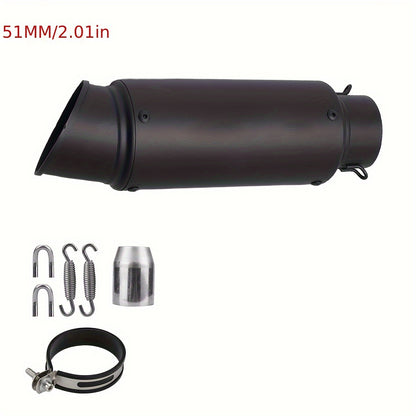 [Stainless Steel Pipe] 1pc of oblique stainless steel motorcycle exhaust pipe, high temperature resistant, suitable for most motorcycles (caliber 51mm)