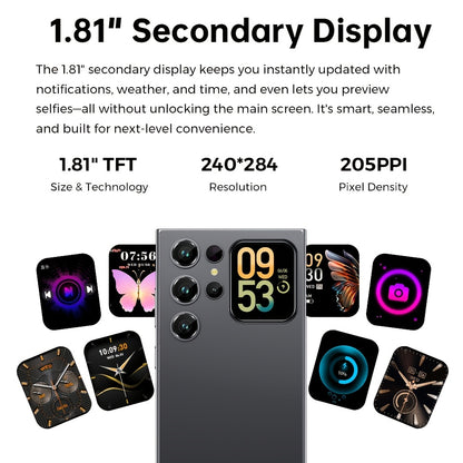 [T-Mobile ]OUKITEL C62 Android 15 Mobile Phone, 16GB + 128GB Globally Unlocked Version, 6.88" 90Hz Display, 1.81" Rear Screen, 5150mAh, 13MP + 5MP/dual SIM Card/fingerprint/facial Recognition, Perfect Festive Gift, Fashionabl