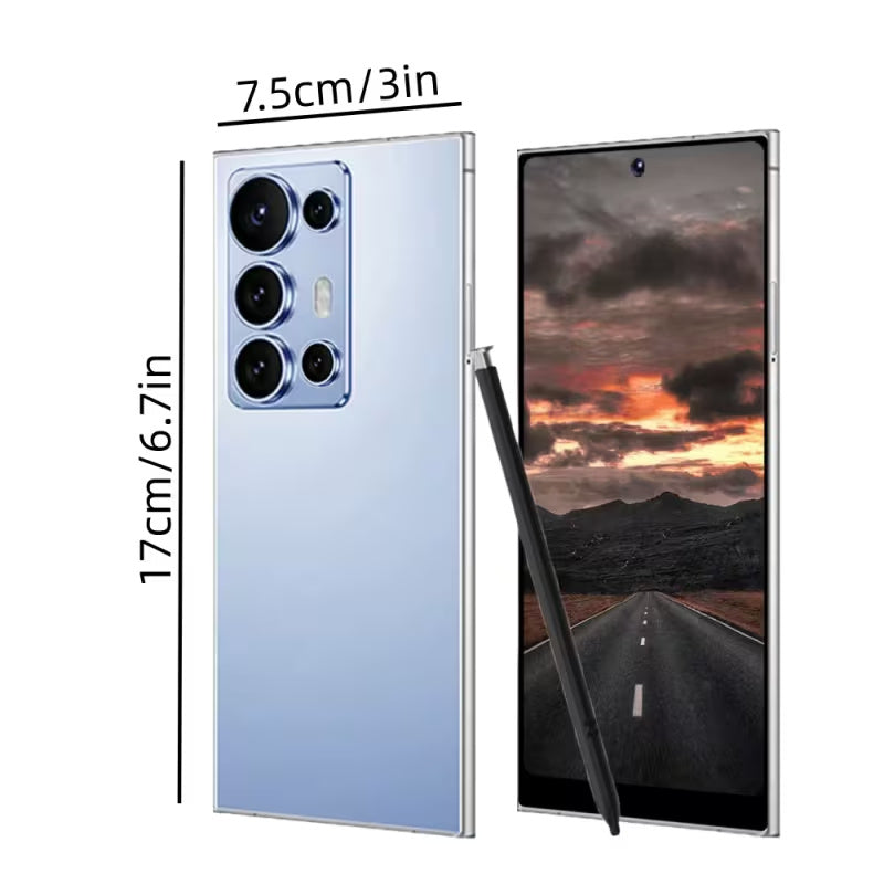 S25 Ultra 2026 Latest 6.8" Unlocked Android 5G Big Screen Phone - 12GB+256GB, 13MP+50MP Camera, USB Type-C Charging, Dual SIM Slot, 5G Support, USB Type C Charging, Take Big Pictures Day Or Night On The Go