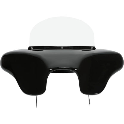 Front Batwing Fairing Compatible with 1986-2015 for Davidson Heritage Softail Fat Boy Deluxe Outer Bat Wing w/Clear Windshield 4 Speaker Mount