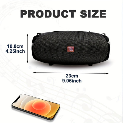 Portable Wireless Speaker - TG534 with Dual Speakers - TWS Stereo Hi-Res Audio - Hands-free Call/FM/TF Card/U Disk - Connect to Mobile Phone/Tablet/TV - Support Plug-in Card U Disk - Compatible with TF Card/USB Drive/FM Built