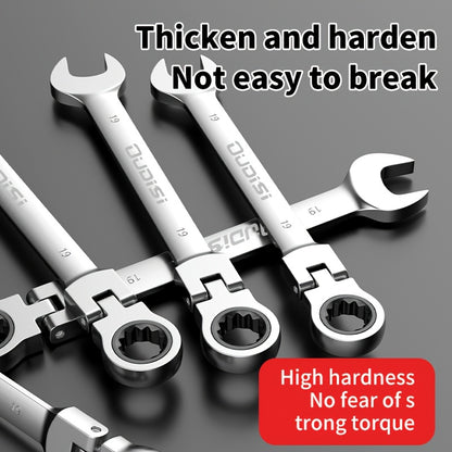 6-14pcs Professional Adjustable Ratchet Wrench Set With Storage Bag -6-24mm Durable CR-V Telescopic Head Socket Wrench Set, Suitable For Automobile, Home And Bicycle Maintenance-compact Heavy Machinery Tools.