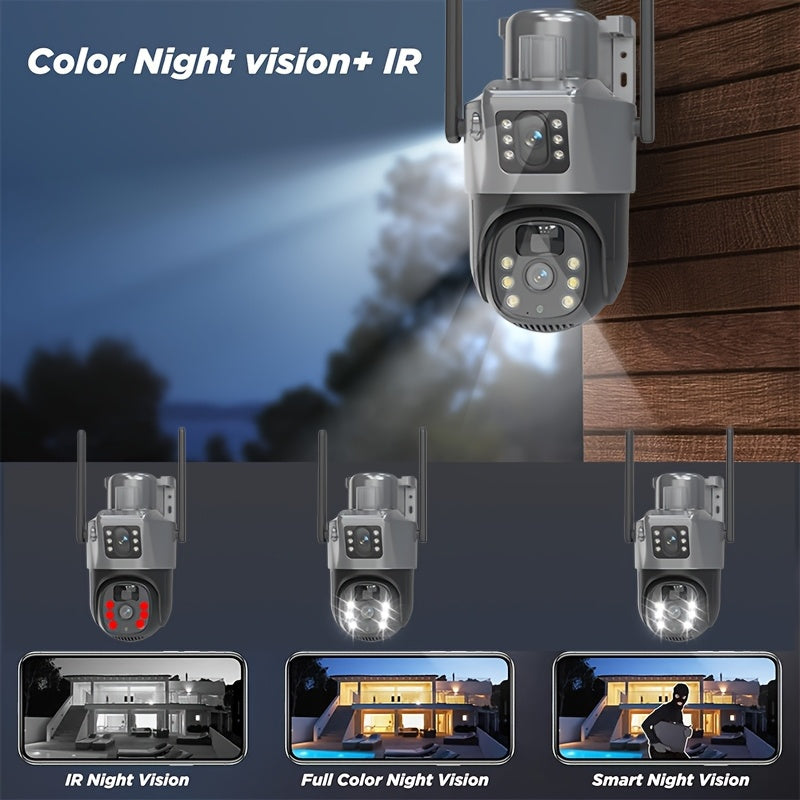 1pc 5MP Smart Solar CCTV, AI Home Monitor with Fall Alert & Emergency Call, Two-Way Talk, Night Vision, Cloud Service – Easy Setup for Bedroom, Bathroom, Living Room, Hall