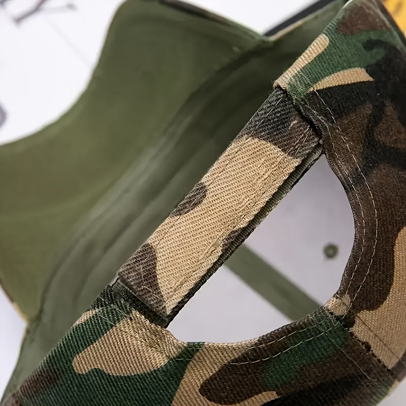 Unisex Camouflage Baseball Cap with NY Letter Embroidery - Adjustable Snap Closure, Lightweight 100% Acrylic Suitable for Outdoor, Casual, And Party Wear, Printed Baseball Cap, Black Baseball Cap, Mesh Baseball Cap, Casual We