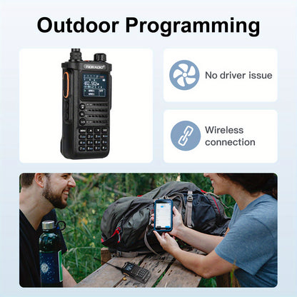 TIDRADIO H8 10Watt Long Range Walkie Talkies - Portable, UHF Two Way Radio with Flashlight for Adults & Outdoor Enthusiasts