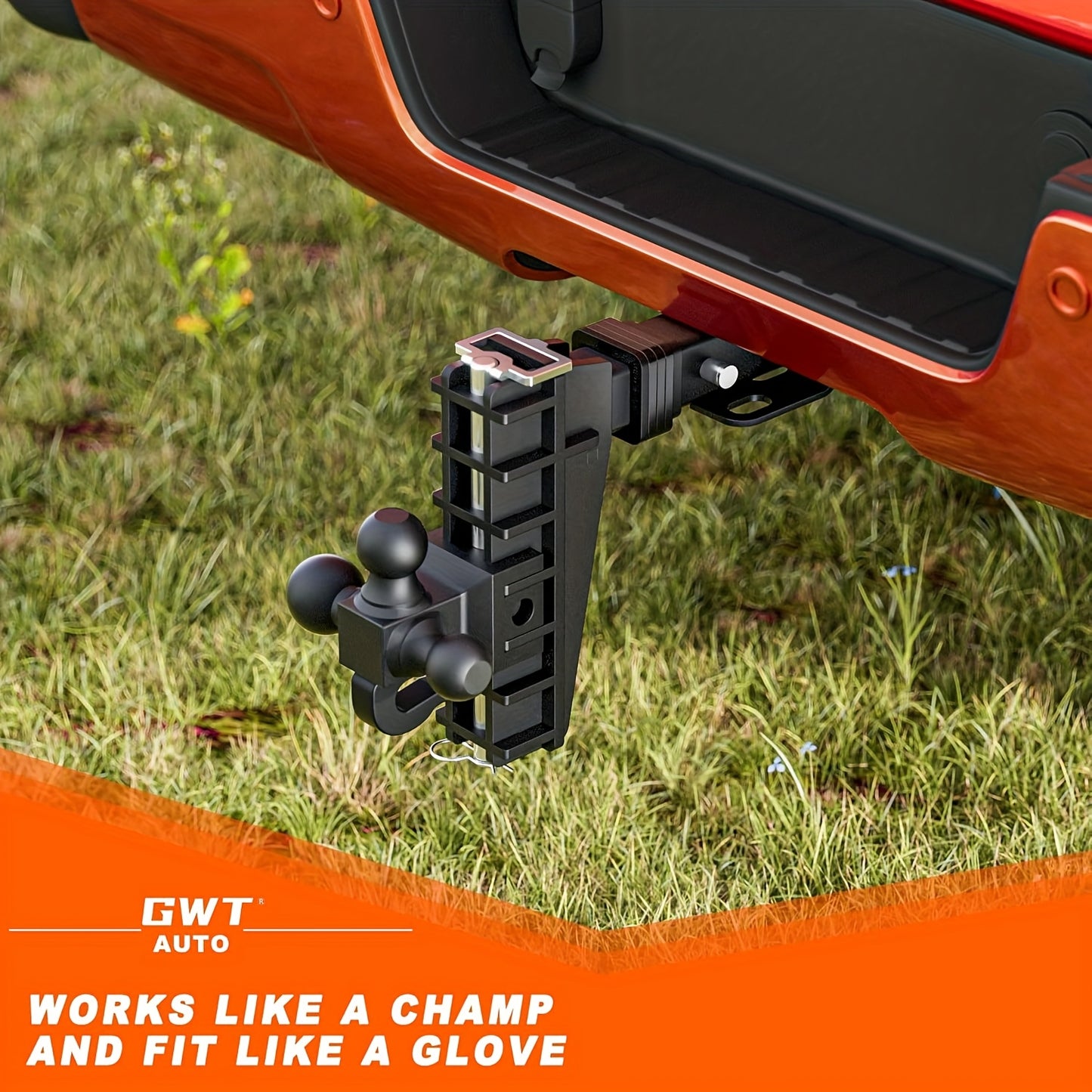 Class 3 Heavy Duty Adjustable Trailer Hitch with Hook - Tri-Ball 1-7/8" 2" 2-5/16" Tow Ball Mount, 6"/8" Drop Hitch, 17000 LBS GTW for Trucks - Universal Fit, Easy Installation & Solid Ball Mount