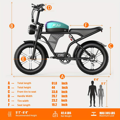 749W Moutain Ebike, 20" Fat Tire Electric Bike For Teens, 48V 20Ah Battery, 7-Speed Ebike Front & Rear Suspension/ Disc Brake. Z6 FlodIng Ebike, 650W 14-inch Adult Electric Bike.Two Models Available