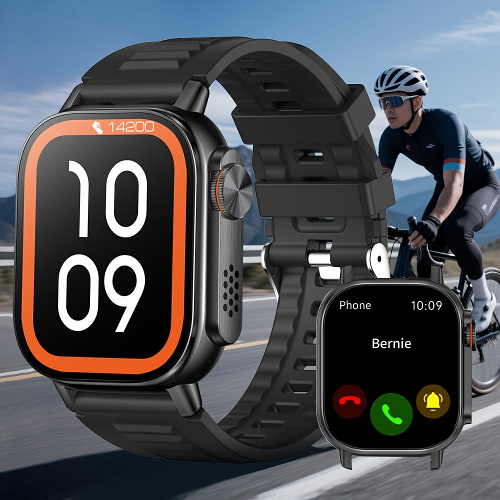 LIFEBEE New Smart Watch Full Screen Smartwatch Wireless Calling with Automatic Motion Recognition 100+ Sports Modes, Sports Watch 630mAh USB Rechargeable Battery, Step Counter, Compass Ideal for Outdoor Enthusiasts, Men & Wom