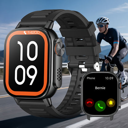 LIFEBEE New Smart Watch Full Screen Smartwatch Wireless Calling with Automatic Motion Recognition 100+ Sports Modes, Sports Watch 630mAh USB Rechargeable Battery, Step Counter, Compass Ideal for Outdoor Enthusiasts, Men & Wom