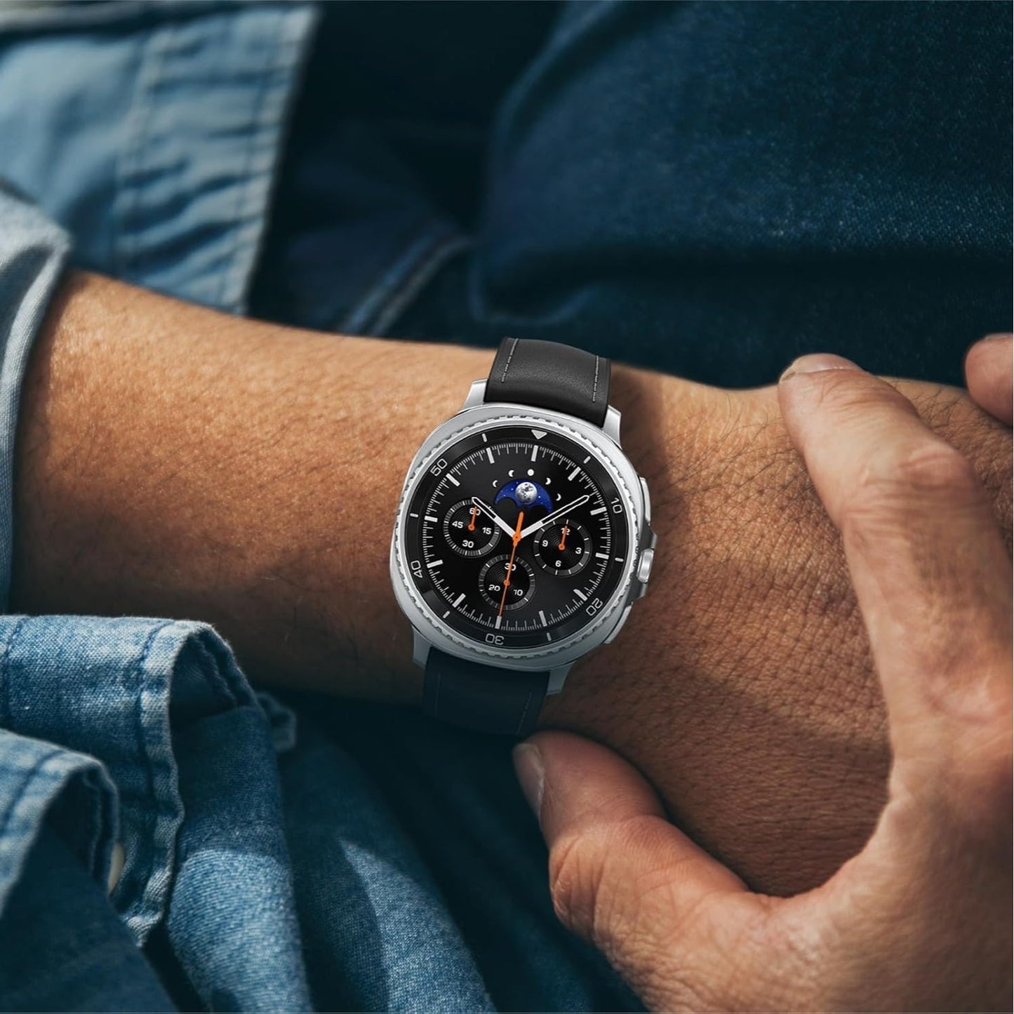 Samsung Galaxy Watch 8 Classic (2025) 46mm Bluetooth Smartwatch, Cushion Design, Rotating Bezel, Quick Button, Sleep Coaching, Running Coach, Energy Score, Black