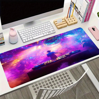 1pc Large DJ Desk Mat & Mouse Pad - Non-Slip Base, Spacious Workspace for Home Office, Studio, Live Performances - Compatible with Laptop, Keyboard, Controller - Perfect Gift for DJs, Producers, Music Lovers - Durable Polyest