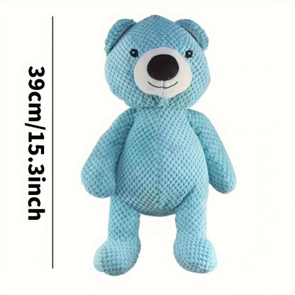 1pc Large Bear Design Dog Plush Toy, Pet Grinding Teeth Squeaky Toy, Durable Chew Toy For Dog Interactive Supply