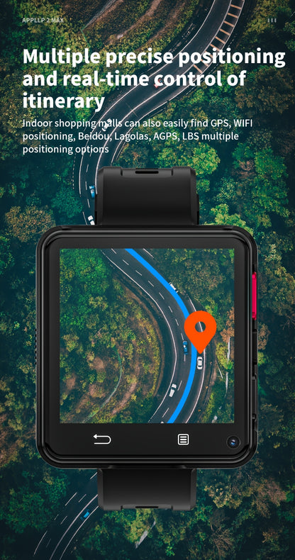 LOKMAT APPLLP 2 MAX Android Smart Watch Phone with 4G/5G, Dual SIM,, Dual Camera, Android 11 OS, Slot & Memory Card Compatible, Smartphone-Watch Hybrid for Calling, Tracking (Compatible with Android/ Apps)