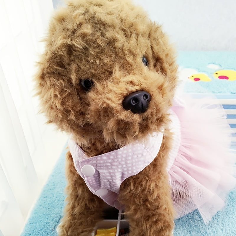 Cute Dog Dress with Mesh Design