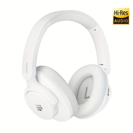 Tronsmart Hybrid ANC Wireless Headphones, Hybrid Active Noise Cancellation, 60 Hours Playtime, Foldable Headset, Hi-Res Audio, 90° Swiveling Earpads, Pair with 2 Devices, App Control, Comfortable Fit for Extended Use, Connec