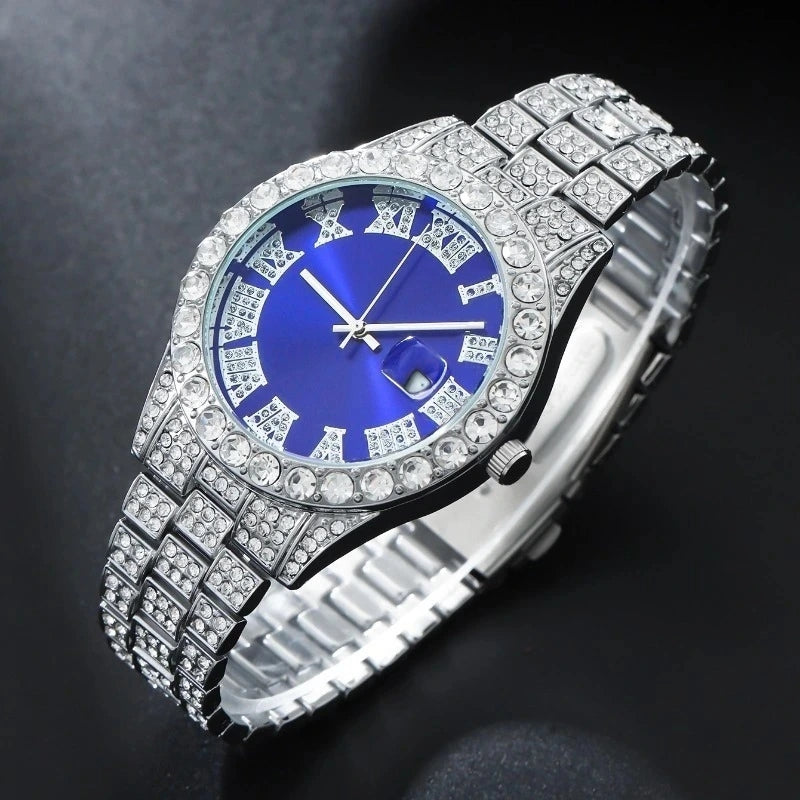 6pcs/ set Men Watch, Luxury Men Watches, Alloy Watch Strap Watch for Men, Quartz Watch, Calendar Adjustable, Work and Daily Decorationfor Casual Attire, Hristmas Present Halloween GiftIdeal Choice for Gifts Wrist Watch, Reloj