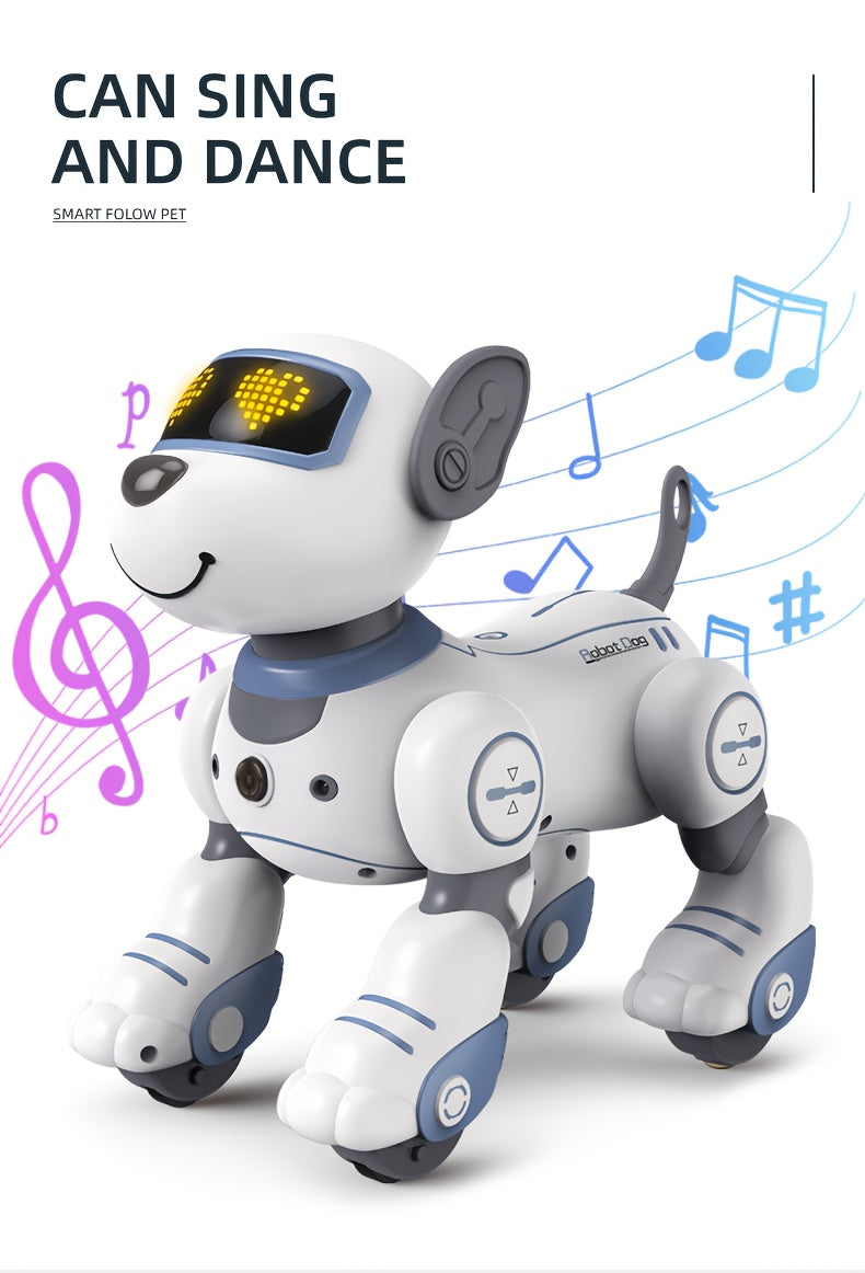 GRAXGROW Funny RC Robot Electronic Dog Stunt Dog Voice Command Programmable Music Dance, Infrared Remote Control Robot Dog for Kids Toys Ages 3+ Boys And Girls for Birthday Gifts, Entertainment, Interactive Play, Fun Robot, P