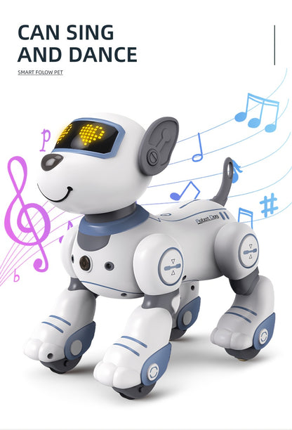 GRAXGROW Funny RC Robot Electronic Dog Stunt Dog Voice Command Programmable Music Dance, Infrared Remote Control Robot Dog for Kids Toys Ages 3+ Boys And Girls for Birthday Gifts, Entertainment, Interactive Play, Fun Robot, P