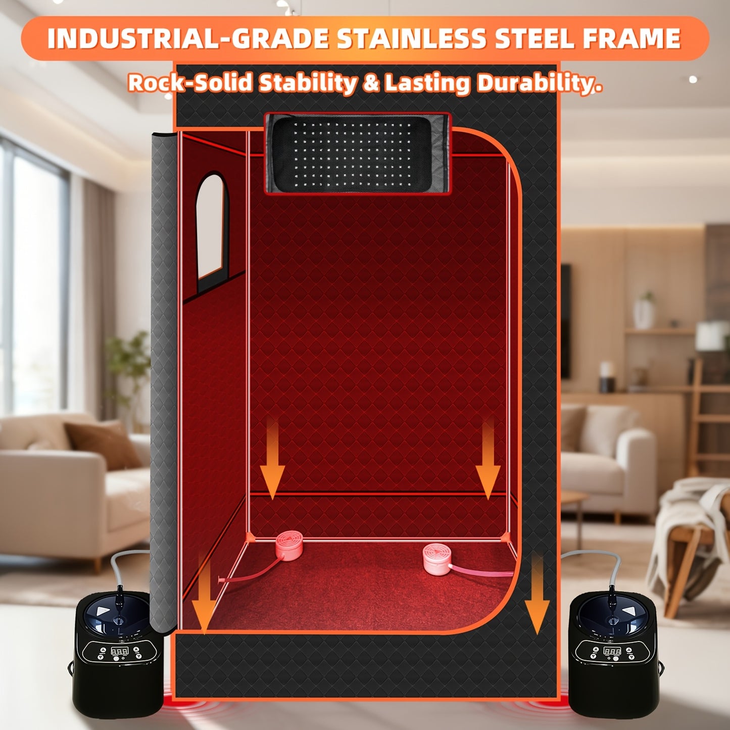 Portable Home Sauna Tent& Steam Sauna Box- Full-Body Steam Bath Cabin, No- Setup, Easy Assembly, Detox&, Large Portable Design(70.8"x31.5"x31.5") for/Outdoor Use, Family-Friendly Sweat Lodge