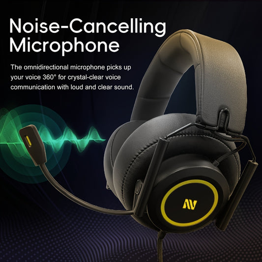 [Colusi M21 Gaming Headset] Colusi M21 Wired Gaming Headset | Soft Memory Foam Cushion, 3.5mm Audio Jack, Foldable Design for PC, PS4, PS5 - Golden, Portable