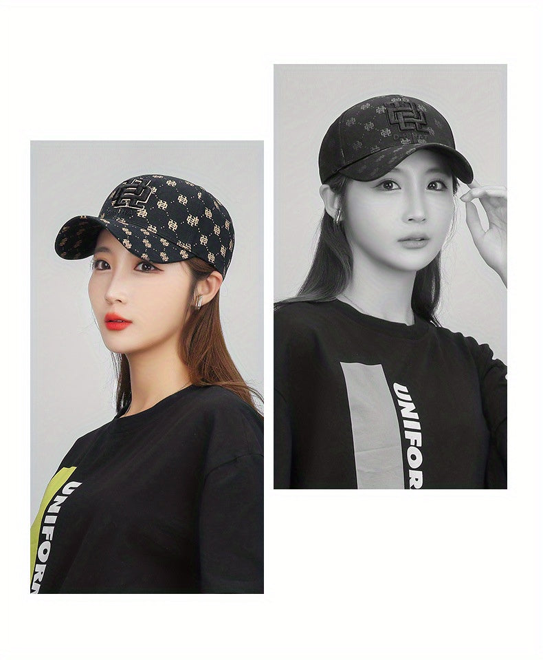 Luxury Baseball Cap - Adjustable Strap, Lightweight Sun Hat for Men & Women, Black/, All-Season Outdoor Sports, Formal & Everyday Use - Elegant Gift Idea, Baseball Accessories, Sleek Embroidery Design, Sunshade Accessory, Pre