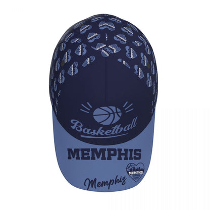 Memphis Baseketball Baseball Cap Adjustable City Print Snapback Hat Game Day