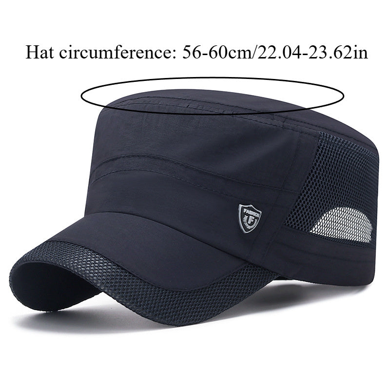 2pcs Men'S Quick-Dry Sun Protection Hats - Breathable Mesh, Lightweight, Adjustable Buckle Closure, Ideal for Outdoor Activities, Outdoor Protection Gear | Stylish Headgear | Lightweight Hat