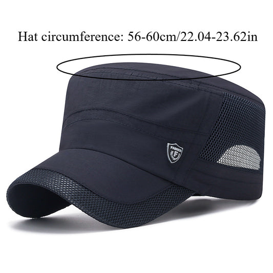 2pcs Men'S Quick-Dry Sun Protection Hats - Breathable Mesh, Lightweight, Adjustable Buckle Closure, Ideal for Outdoor Activities, Outdoor Protection Gear | Stylish Headgear | Lightweight Hat