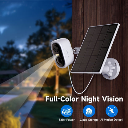 4pcs LaxiHub 1296P FHD, 3MP FHD Wireless Security Camera, Outdoor Use 2, 4GHz WiFi Camera Surveillance Camera, AI Motion Tracking, IP65 Waterproof Color Night Vision, Two Way Audio For Baby & Pet Safety Remote Access Via App